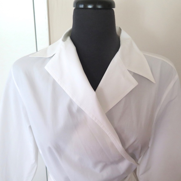 Holt Renfrew Tie Wrap Blouse, Never Worn, Made in Italy - Picture 2 of 15